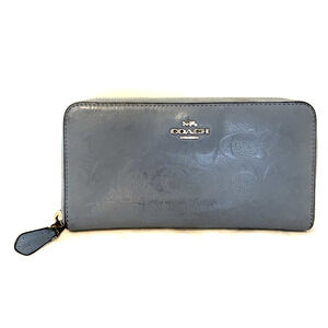 COACH COACH Long Wallet Camel Women's Blue F27865